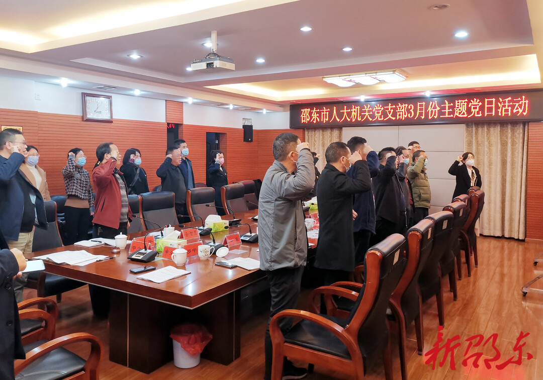 邵东市人大常委会机关党支部召开3月份主题党日活动