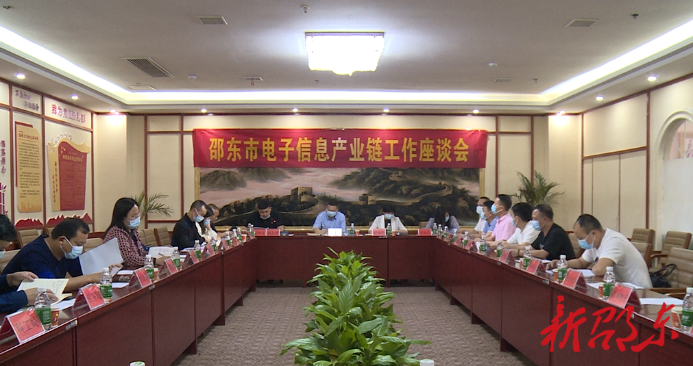 向章云主持召开邵东市电子信息产业链工作座谈会