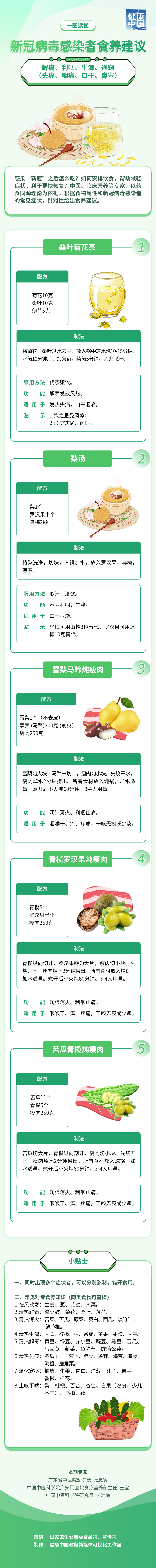“阳了”之后怎么吃？官方食谱来了！
