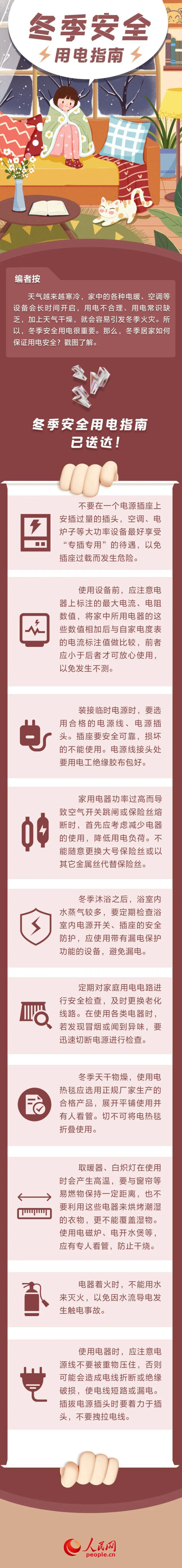 一图看懂冬季安全用电