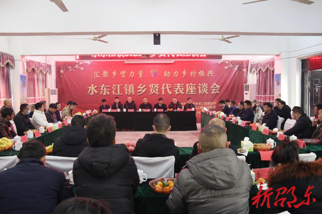 水东江镇召开乡贤代表座谈会