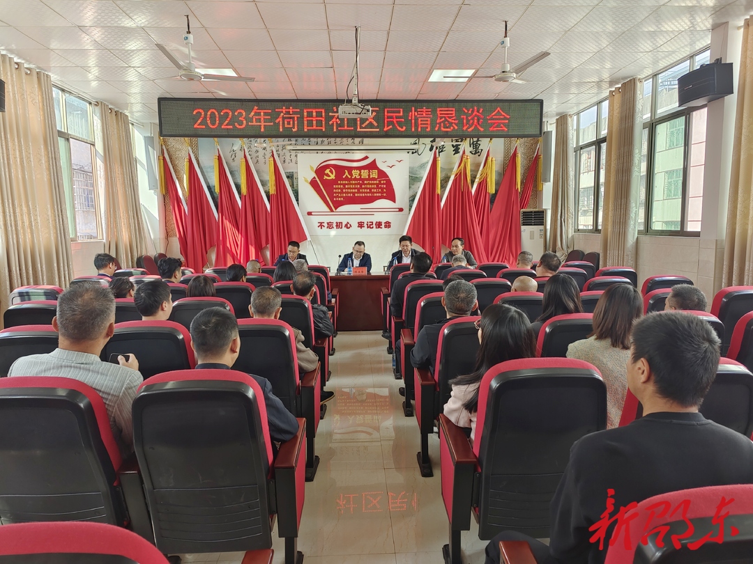 陈业华到荷田社区召开民情恳谈会
