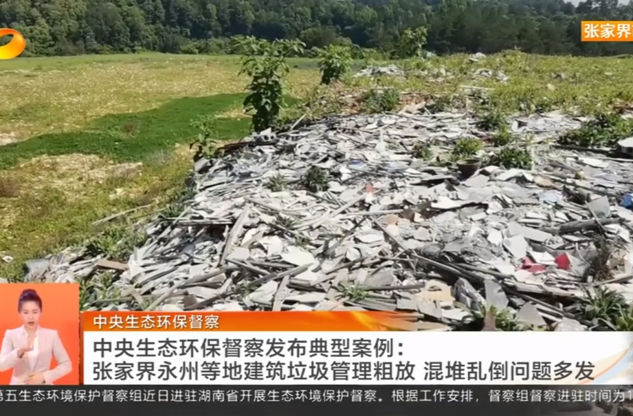 中央生态环保督察 中央生态环保督察发布典型案例：张家界永州等地建筑垃圾管理粗放 混堆乱倒问题多发