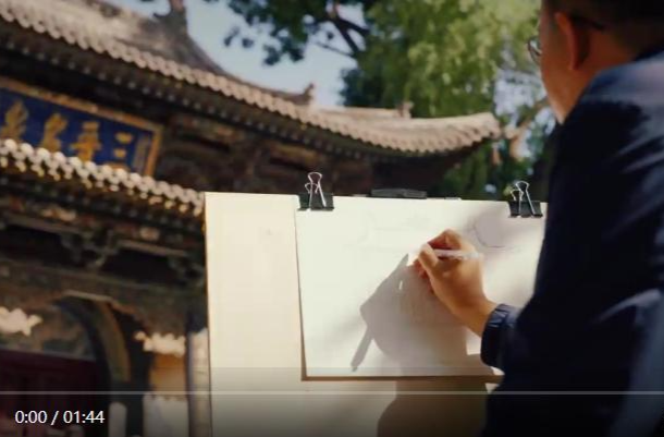 “95后”画师秦志臻：想要画完山西所有古建筑