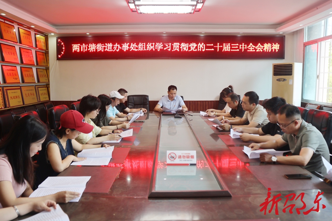 学习贯彻党的二十届三中全会精神|两市塘街道：以全会精神为引领 开创工作新局面