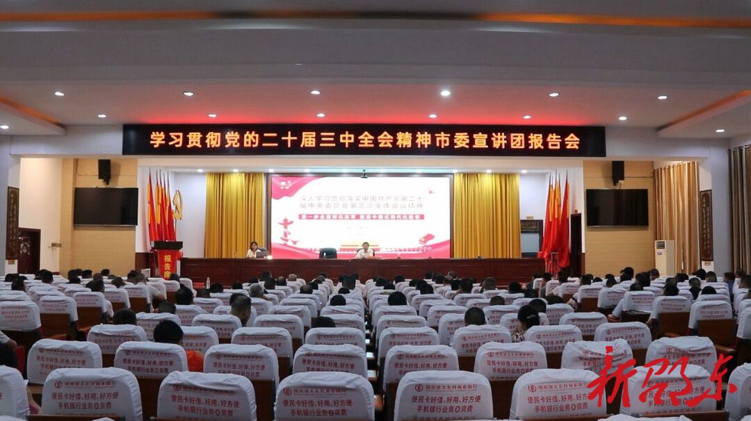学习贯彻党的二十届三中全会精神邵阳市委宣讲团报告会在邵东举行