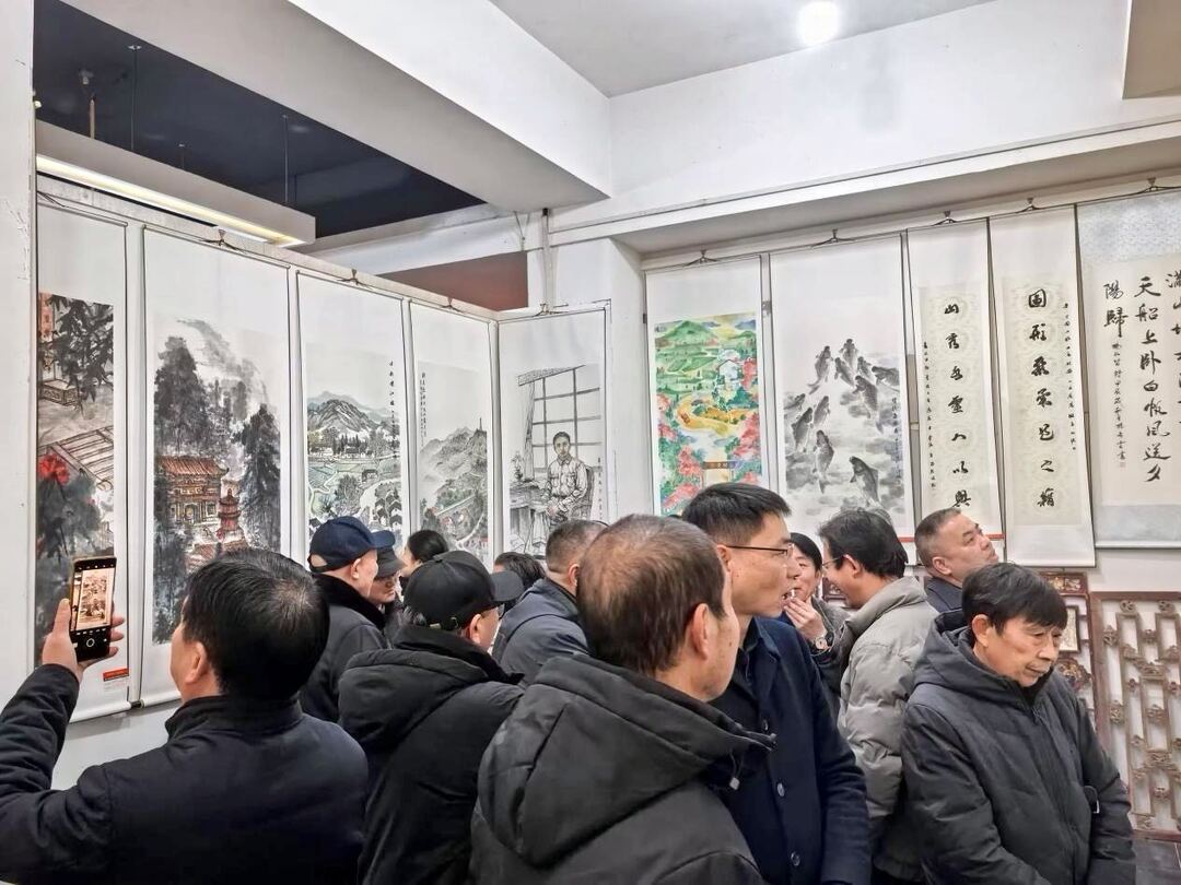 邵东市团山镇首届书法美术作品展在文德艺术馆开幕