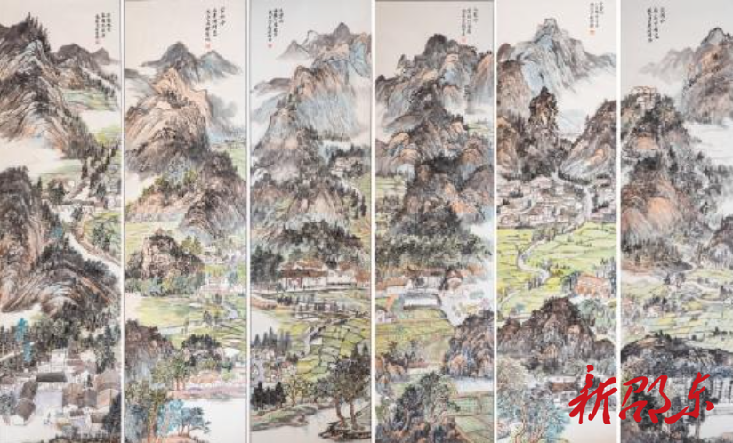 ﻿邵东六名小朋友共画家乡好山水