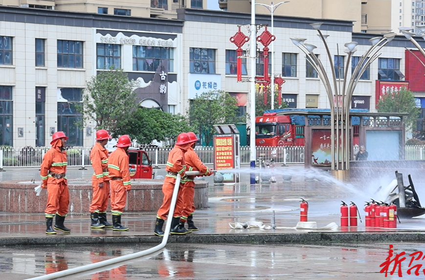 邵东市市场服务中心组织消防安全演练 筑牢市场商贸安全防线